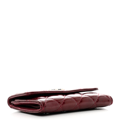 Chanel Patent Brilliant Flap Card Holder Burgundy 4 of 10