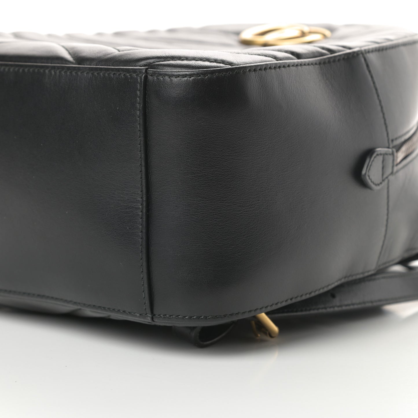Calfskin Matelasse GG Marmont Backpack Black