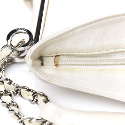 Chanel Lambskin Stitched Medium Ultimate Soft Tote White 8 of 11