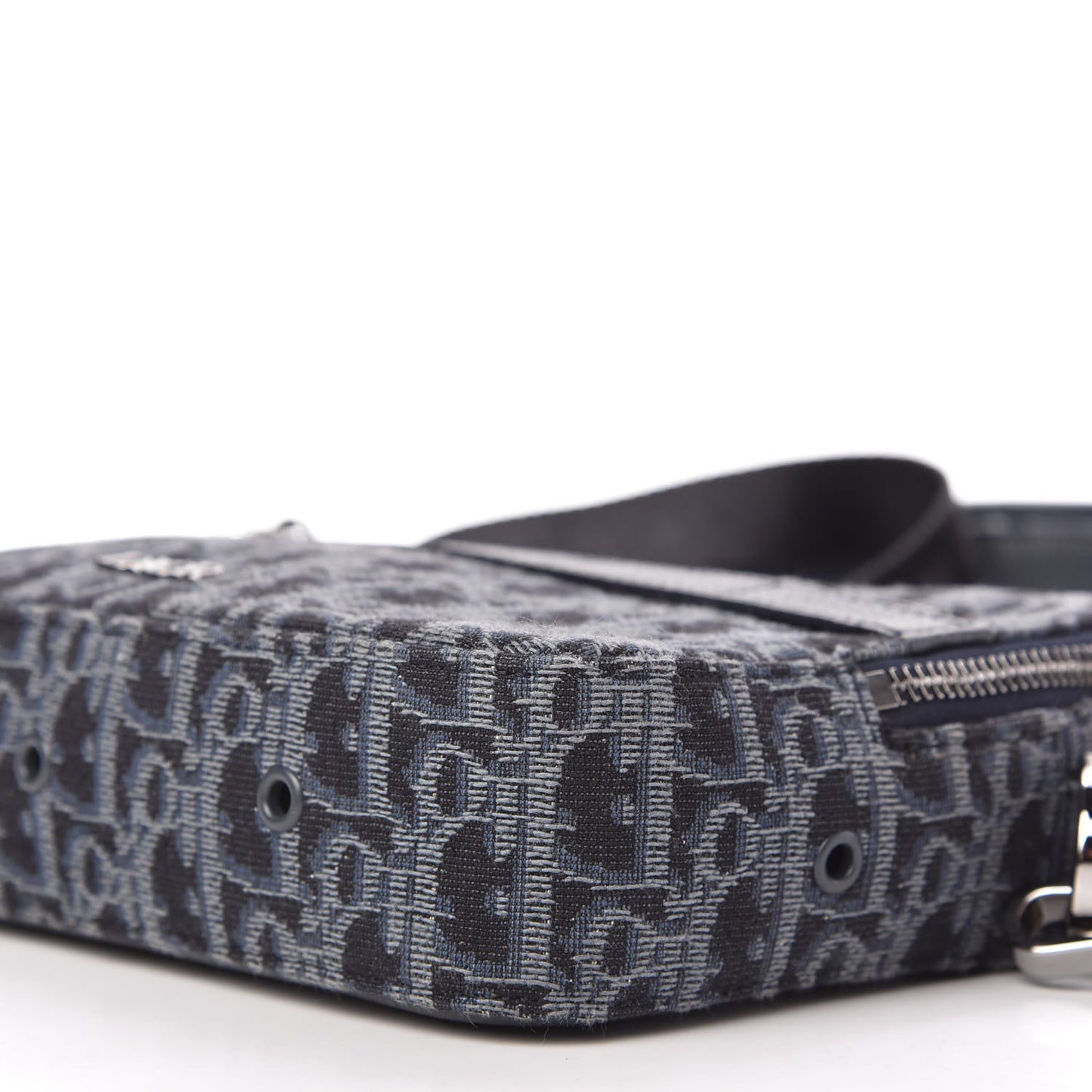 HOMME Oblique Jacquard Safari Messenger Navy Blue