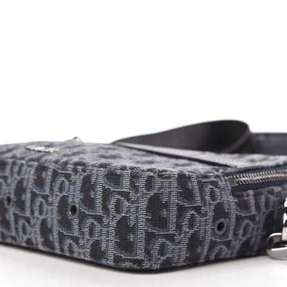 Christian Dior HOMME Oblique Jacquard Safari Messenger Navy Blue 7 of 8