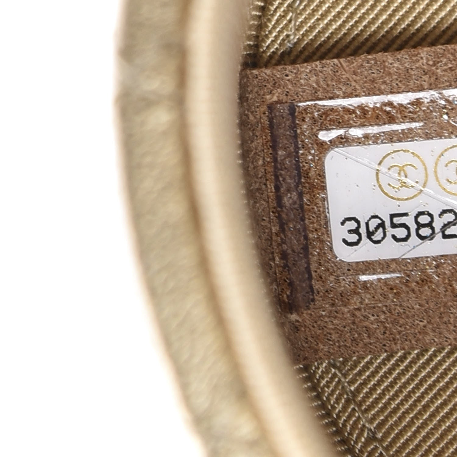 Chanel Metallic Lambskin Quilted Round Mini Vanity Case With Chain Gold 10 of 11