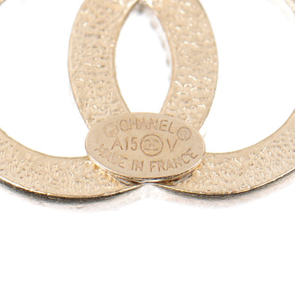 Chanel Crystal CC Earrings Gold 4 of 5