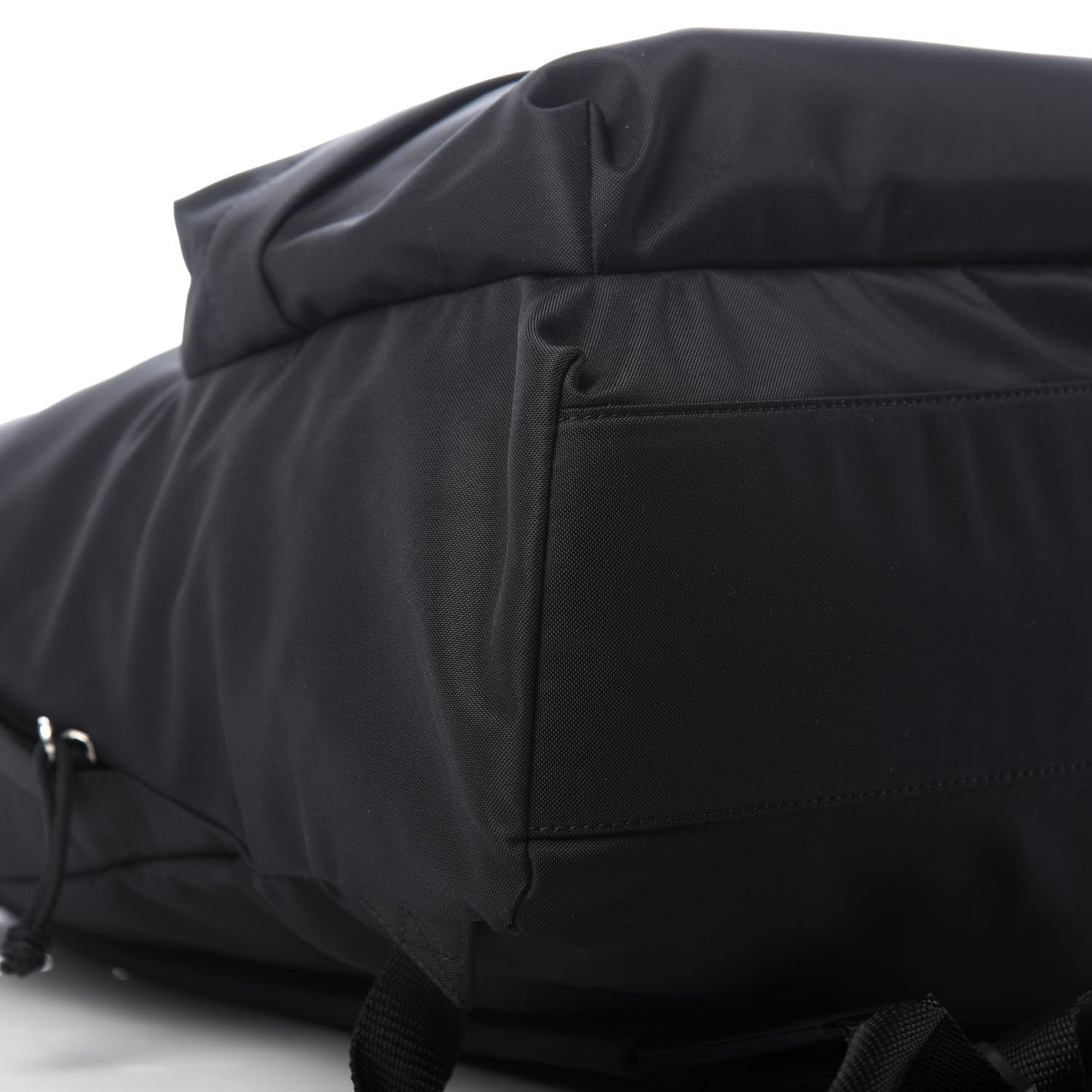 Recycled Sport Nylon Logo Embroidered Wheel Backpack Black Cyan