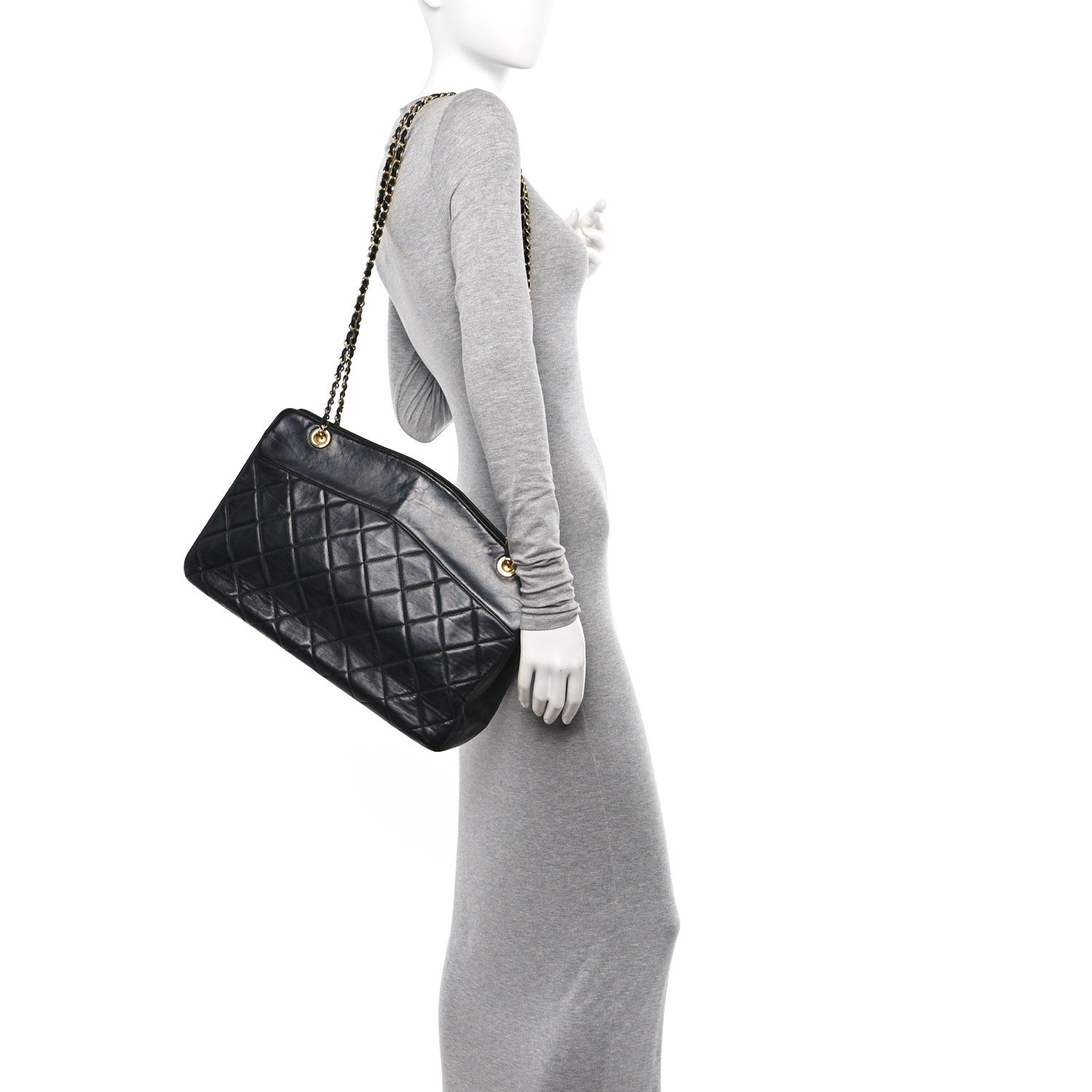 Chanel Lambskin Quilted Shoulder Bag Black 2 of 11