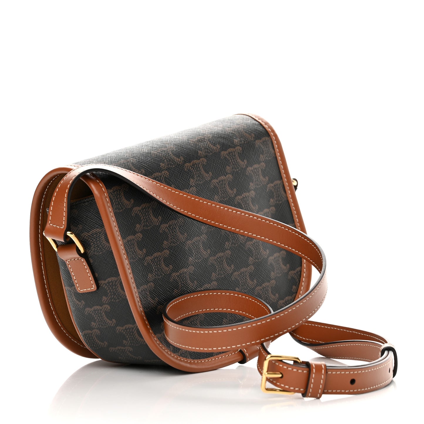 Triomphe Canvas Medium Folco Bag Tan