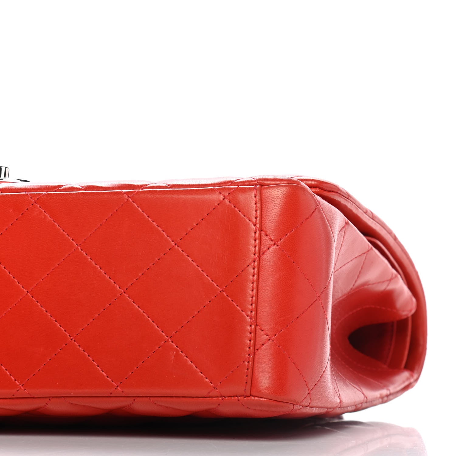Chanel Lambskin Quilted Maxi Double Flap Red 9 of 9