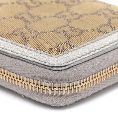 Gucci Monogram Bamboo Zip Around Compact Wallet Silver 11 of 12