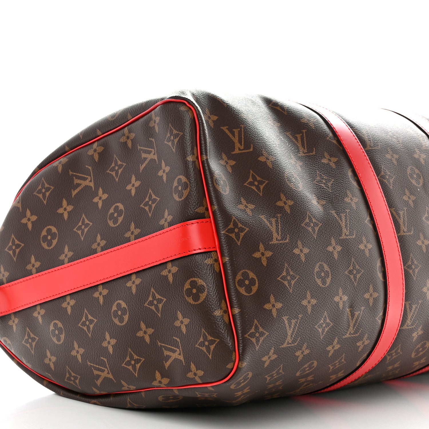 Louis Vuitton Calfskin Monogram Keepall Bandouliere 50 Coquelicot 7 of 8