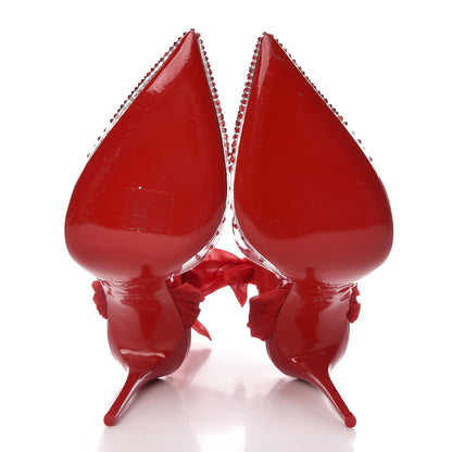 Christian Louboutin Crystal PVC Chiffon Miragirl 100 Pumps 39.5 Red 7 of 10