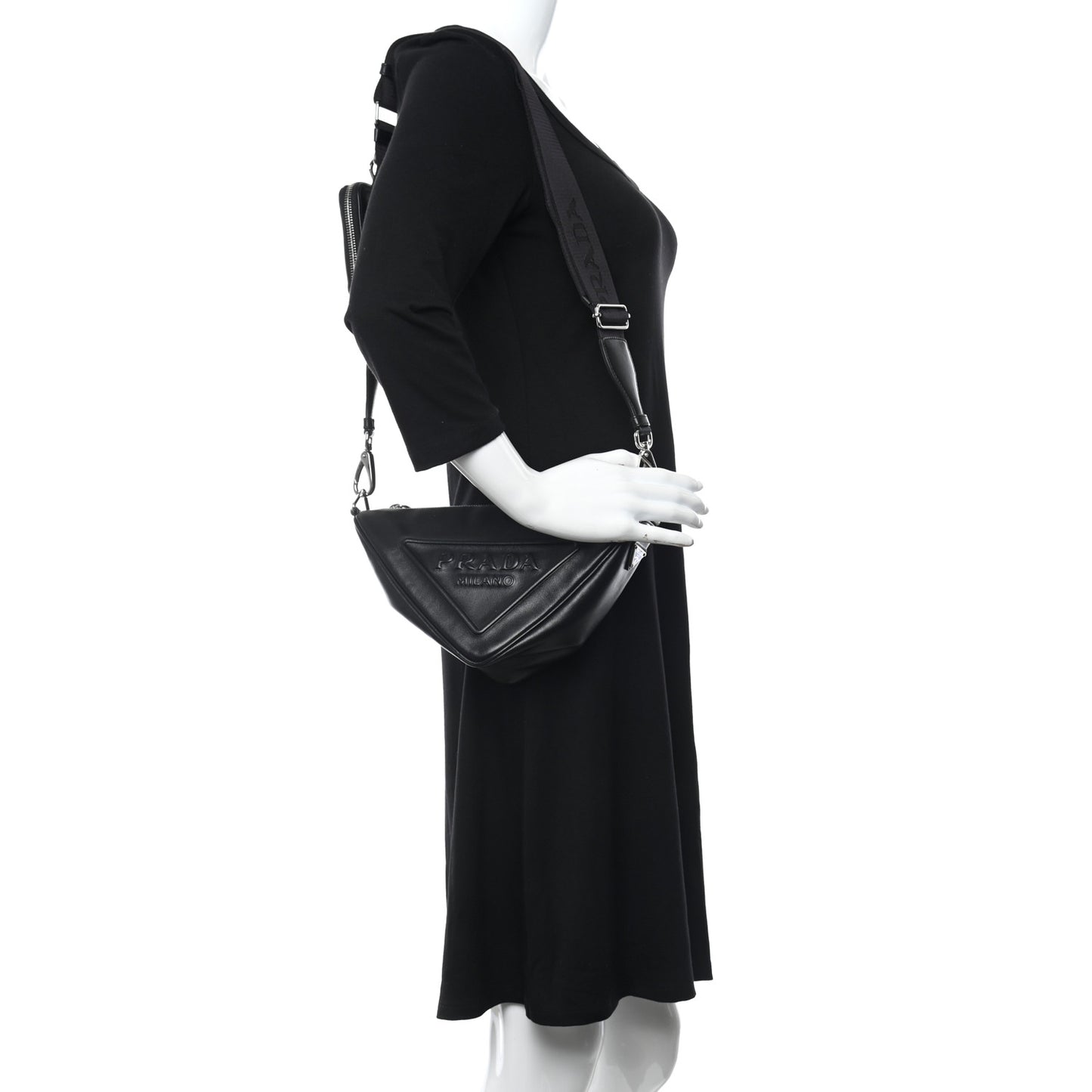 Grace Lux Triangle Shoulder Bag Black