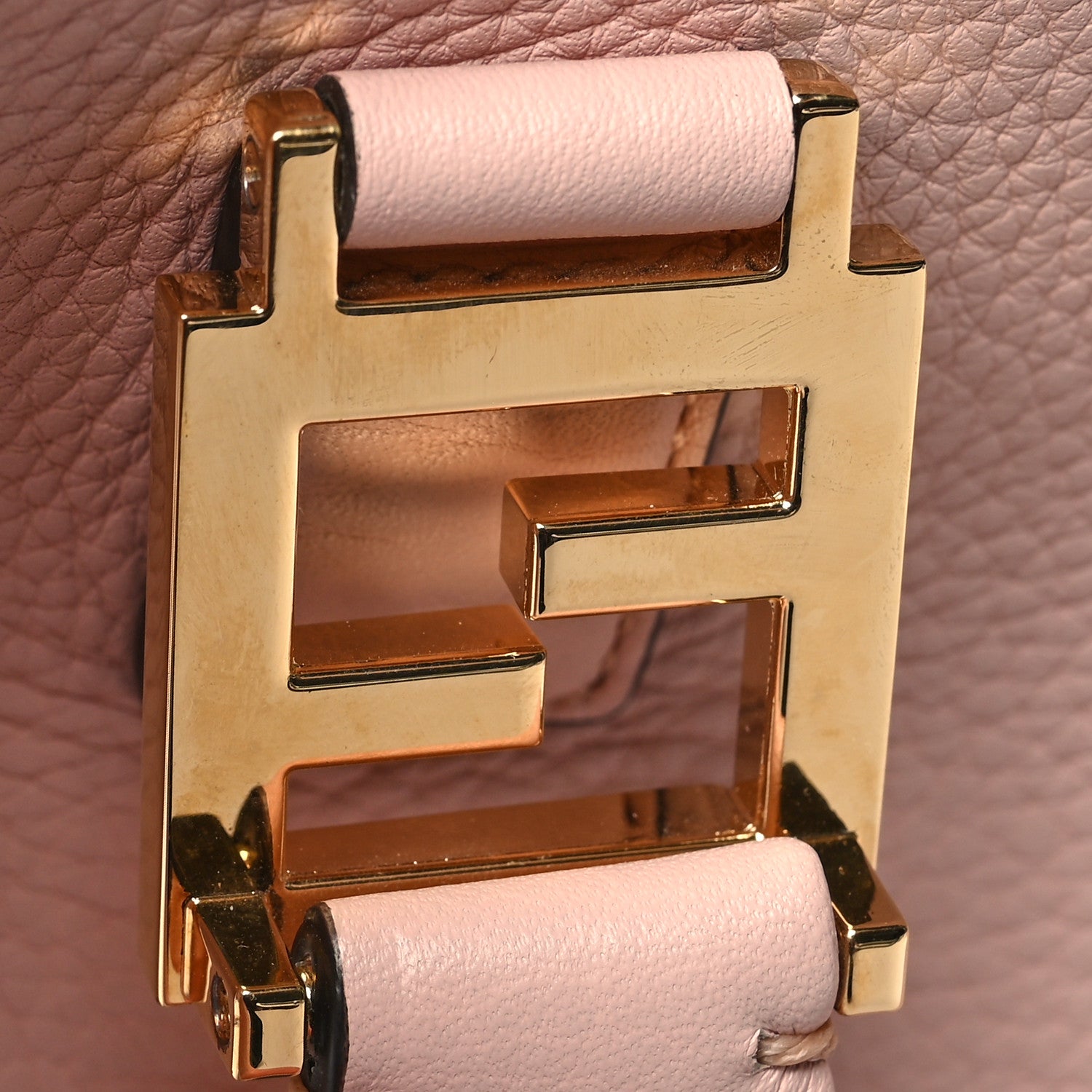 Fendi Cuoio Romano Selleria Small FF Tote Cipria 10 of 10