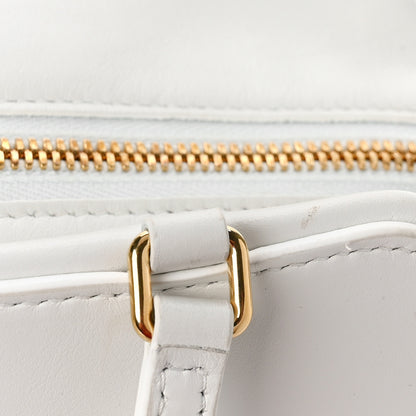 Celine Smooth Calfskin Cuir Triomphe Folded Cube Bag Arctic White 8 of 8