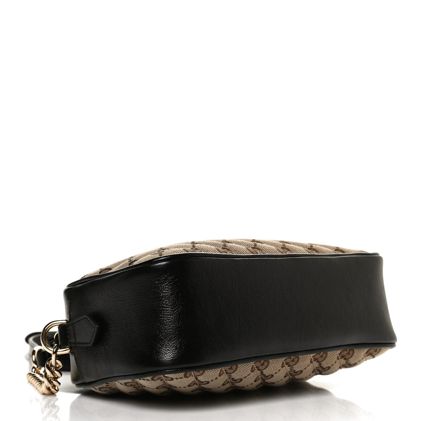Monogram Matelasse Diagonal Small GG Marmont Chain Shoulder Bag Beige Black