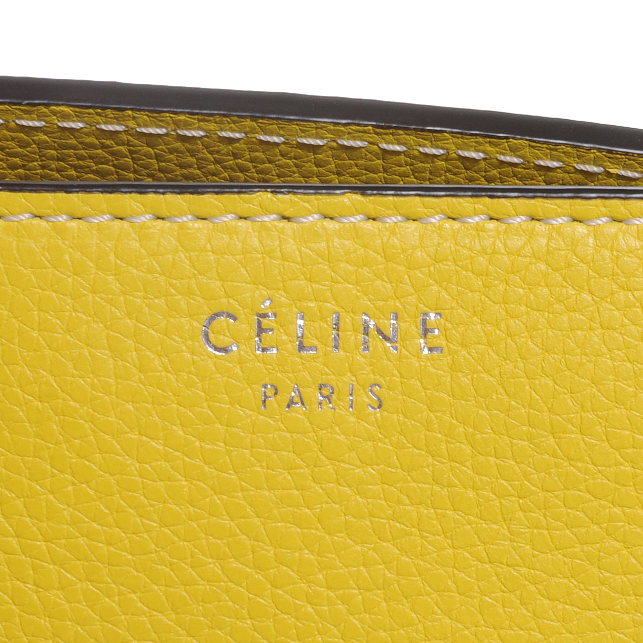 Drummed Calfskin Mini Luggage Citron