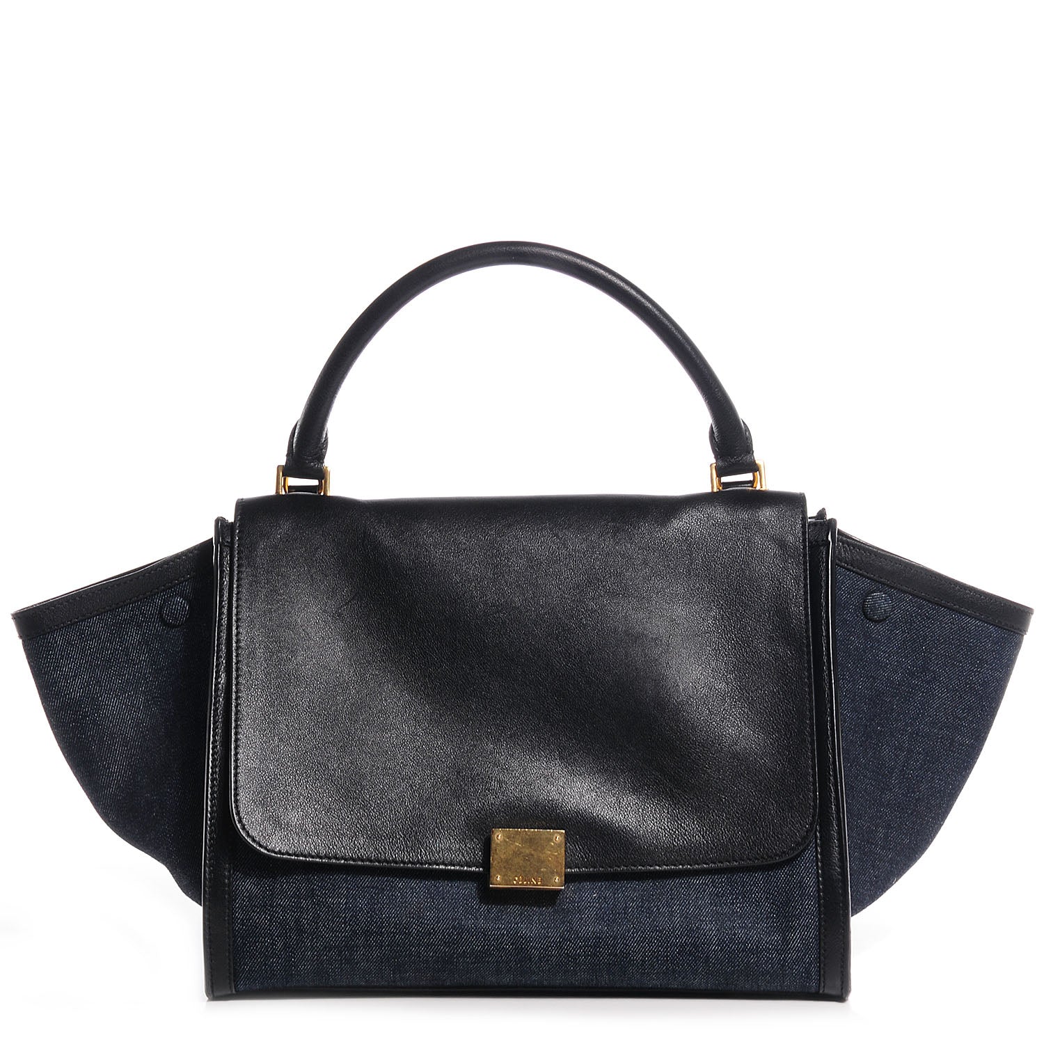 Celine Smooth Calfskin Denim Medium Trapeze Blue 1 of 10