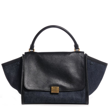 Celine Smooth Calfskin Denim Medium Trapeze Blue 1 of 10