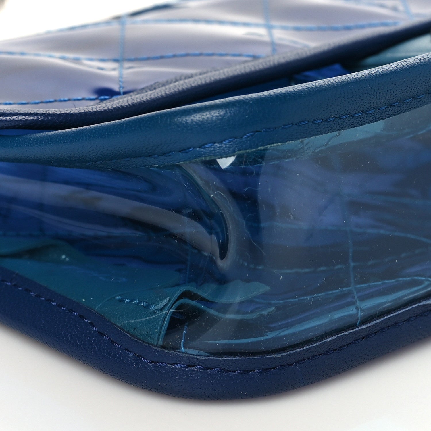 Chanel PVC Lambskin Stitched Mini Coco Splash Flap Blue 8 of 10