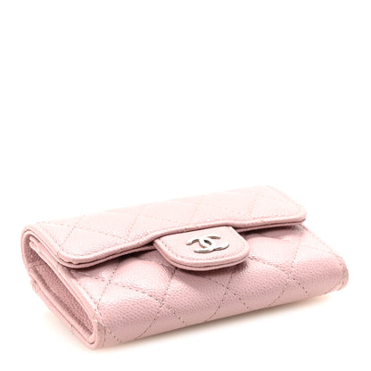 Chanel Caviar Quilted Flap Card Holder Wallet Light Pink 4 of 9