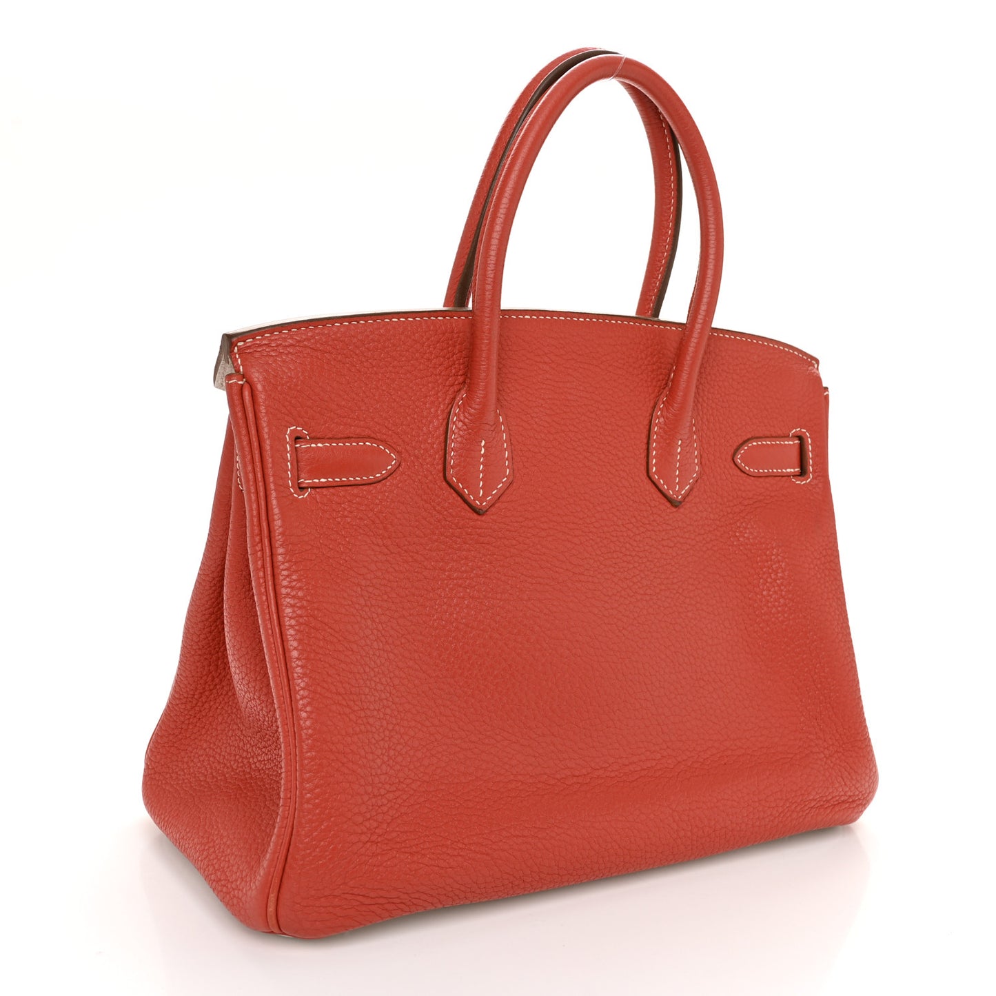 Taurillon Clemence Eclat Birkin 30 Sanguine White