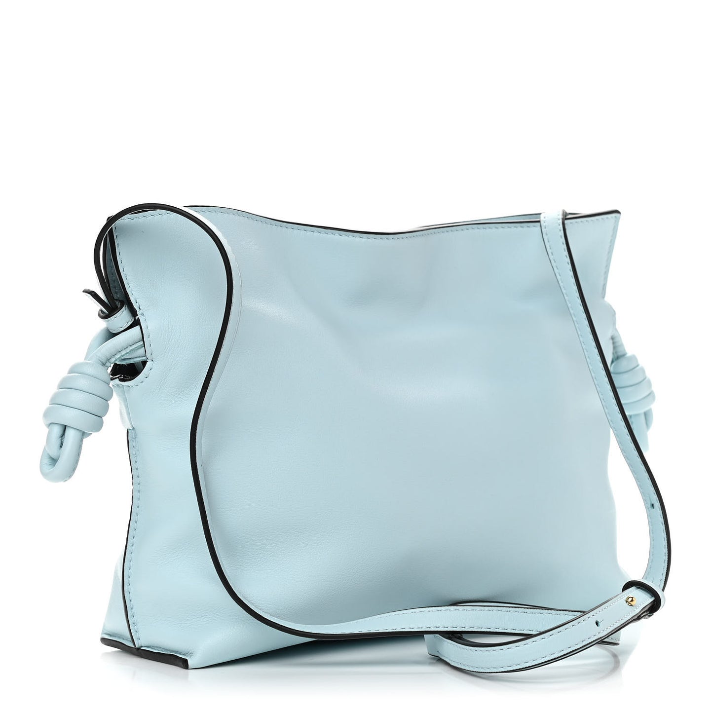 Calfskin Mini Flamenco Knot Bag Crystal Blue