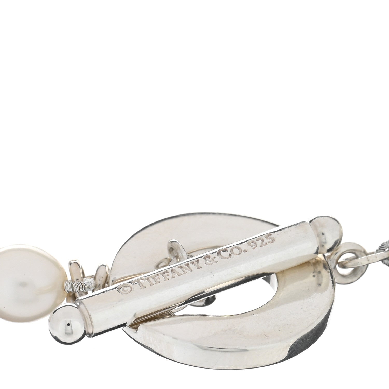 Tiffany Sterling Silver Pearl Toggle Bracelet 3 of 3