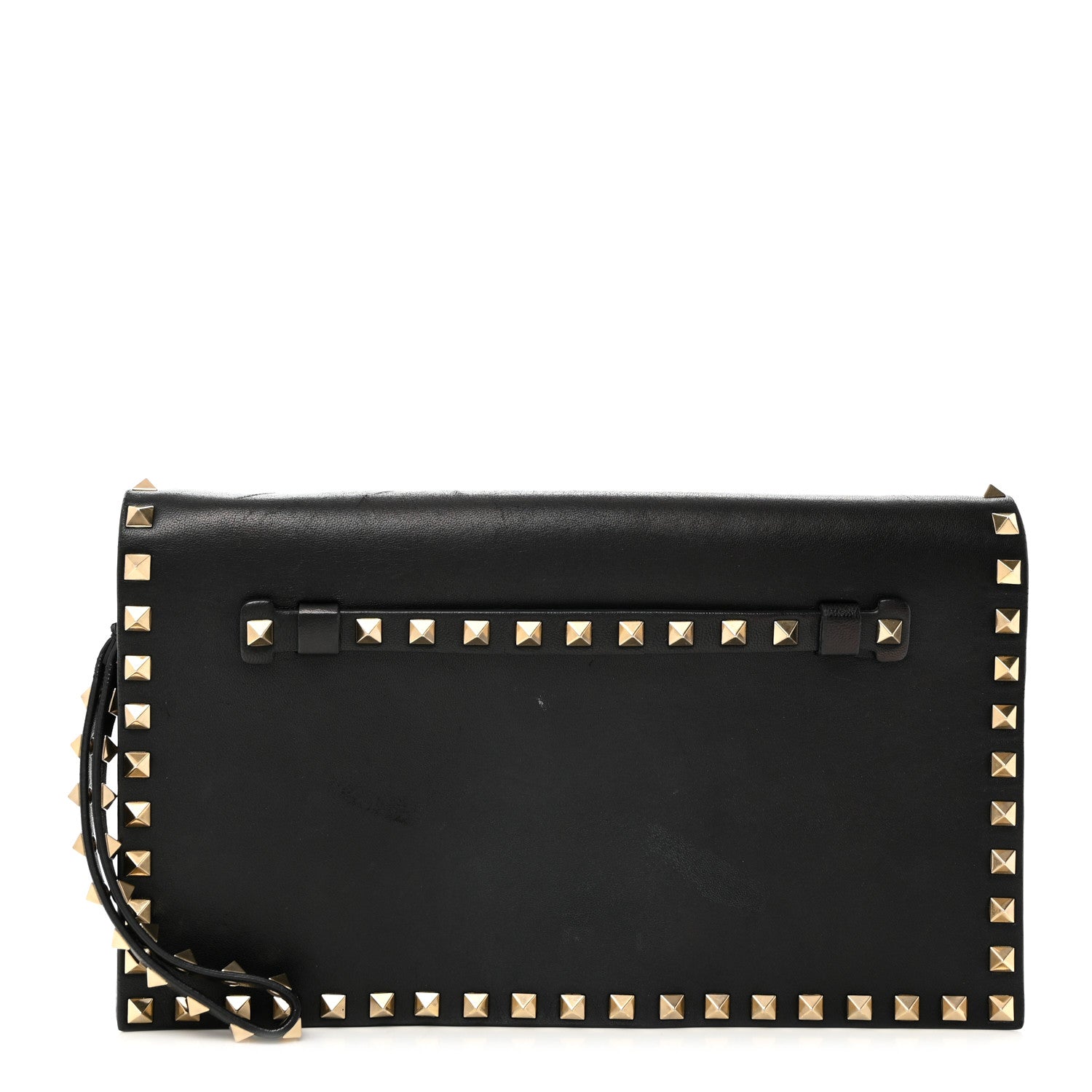 Valentino Garavani Nappa Rockstud Wristlet Clutch Black 1 of 10