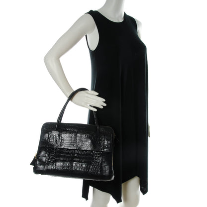 Nancy Gonzalez Crocodile Top Handle Bag Black 2 of 9
