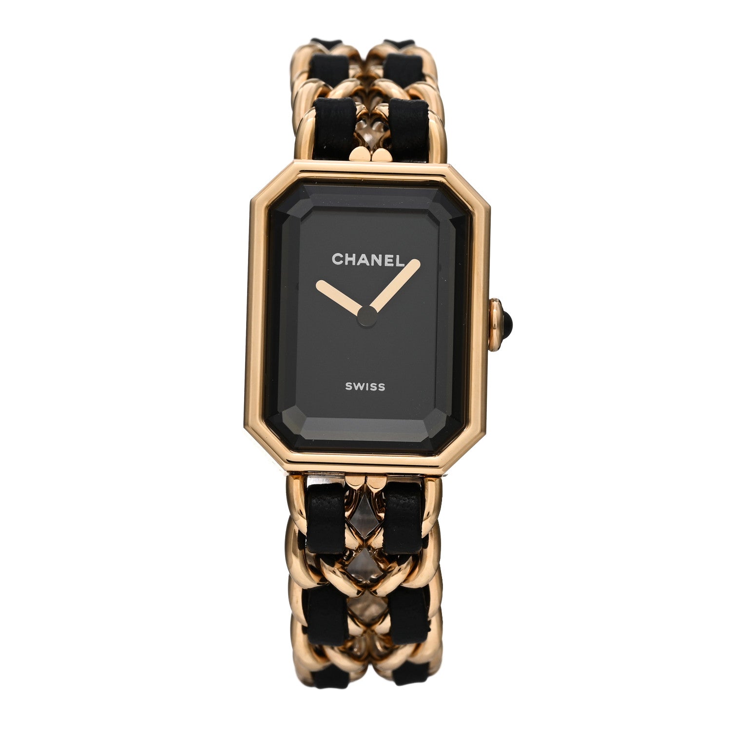 Chanel Stainless Steel Lambskin 20mm Chain Premiere Quartz Watch Gold M 1 of 4