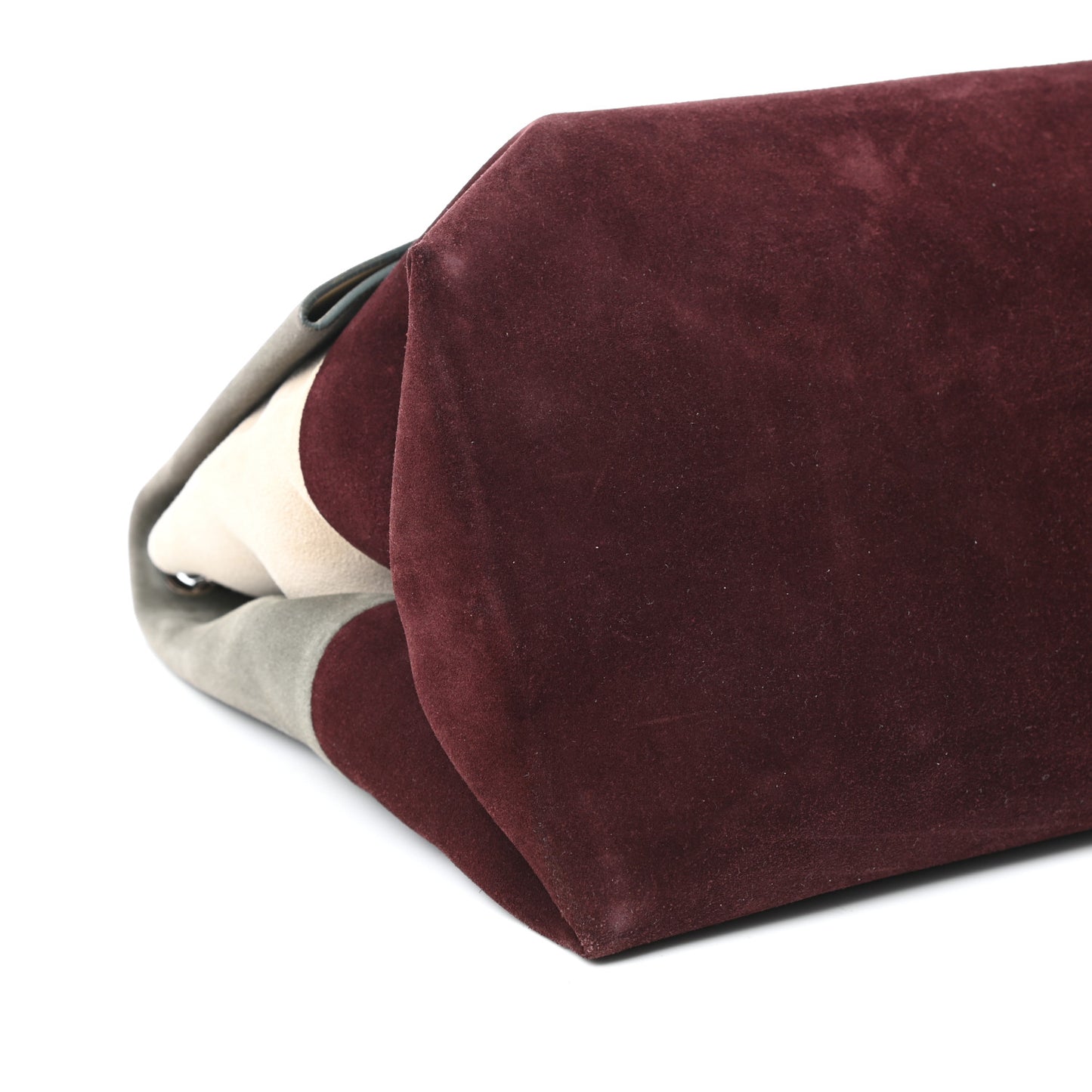 Suede All Soft Shoulder Bag Smoke Burgundy
