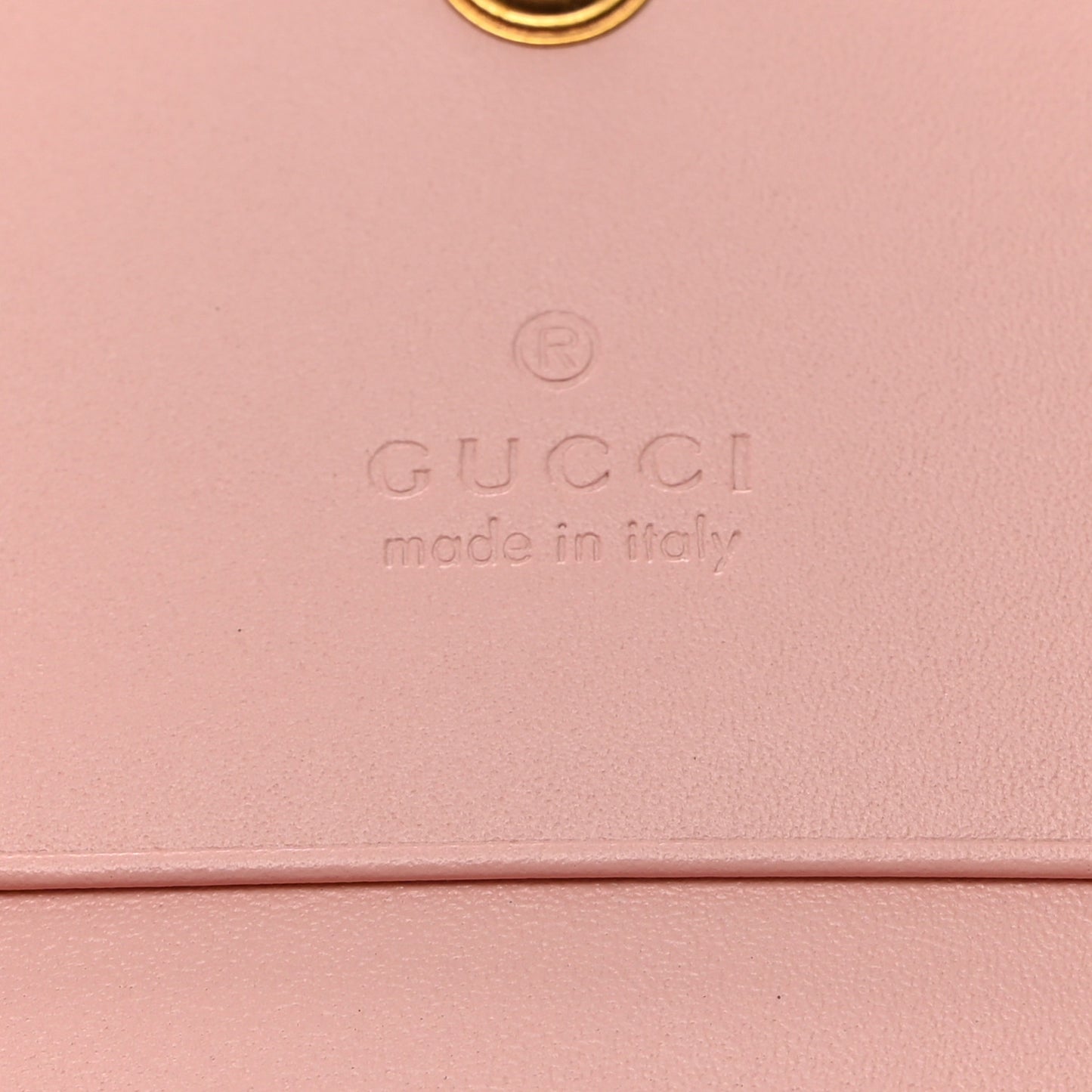 Guccissima Signature Crystal Cat Card Case Wallet Light Candy Pink