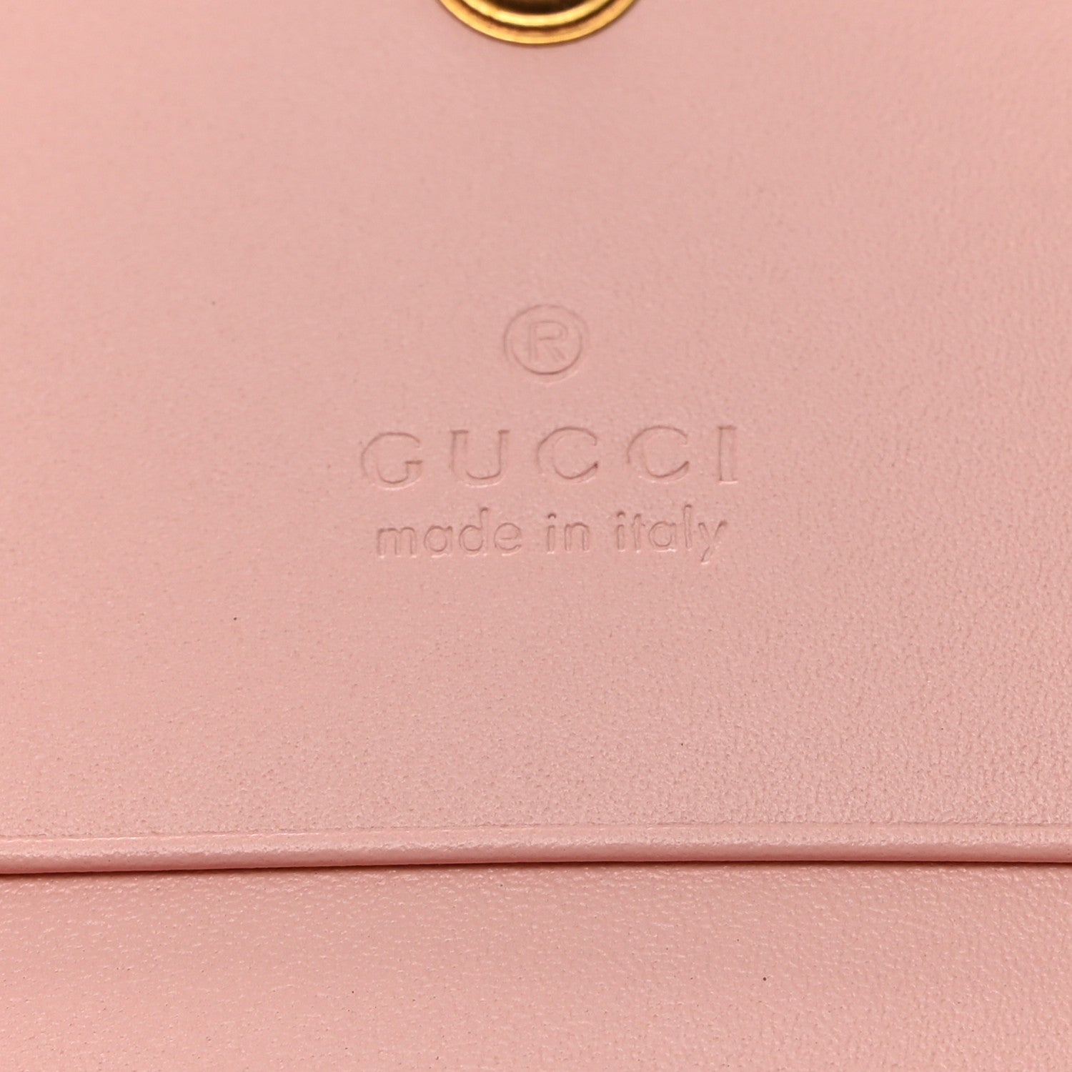 Gucci Guccissima Signature Crystal Cat Card Case Wallet Light Candy Pink 6 of 8