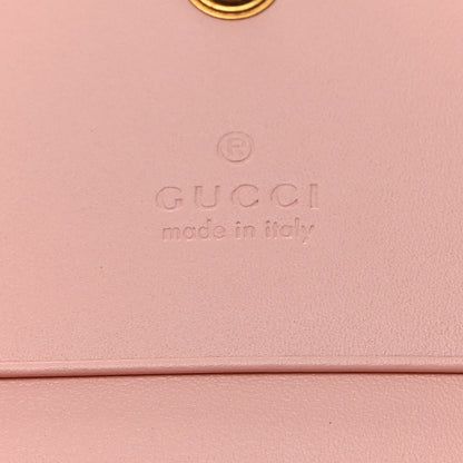Gucci Guccissima Signature Crystal Cat Card Case Wallet Light Candy Pink 6 of 8