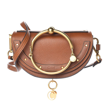 Chloe Calfskin Small Nile Bracelet Minaudiere Bag Caramel 1 of 12