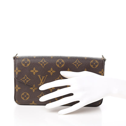Louis Vuitton Monogram Pochette Felicie Chain Wallet Fuchsia 2 of 8