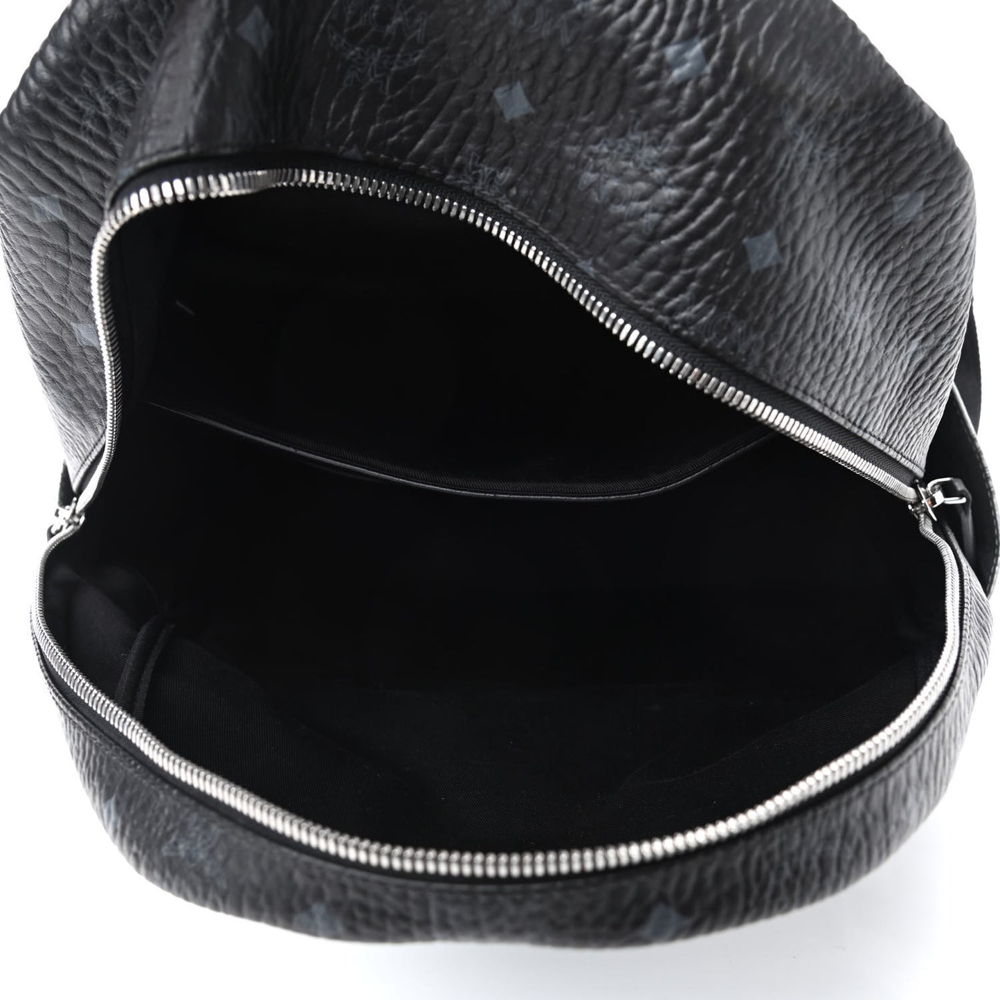 Metallic Visetos Striped Medium Stark Backpack Silver Black