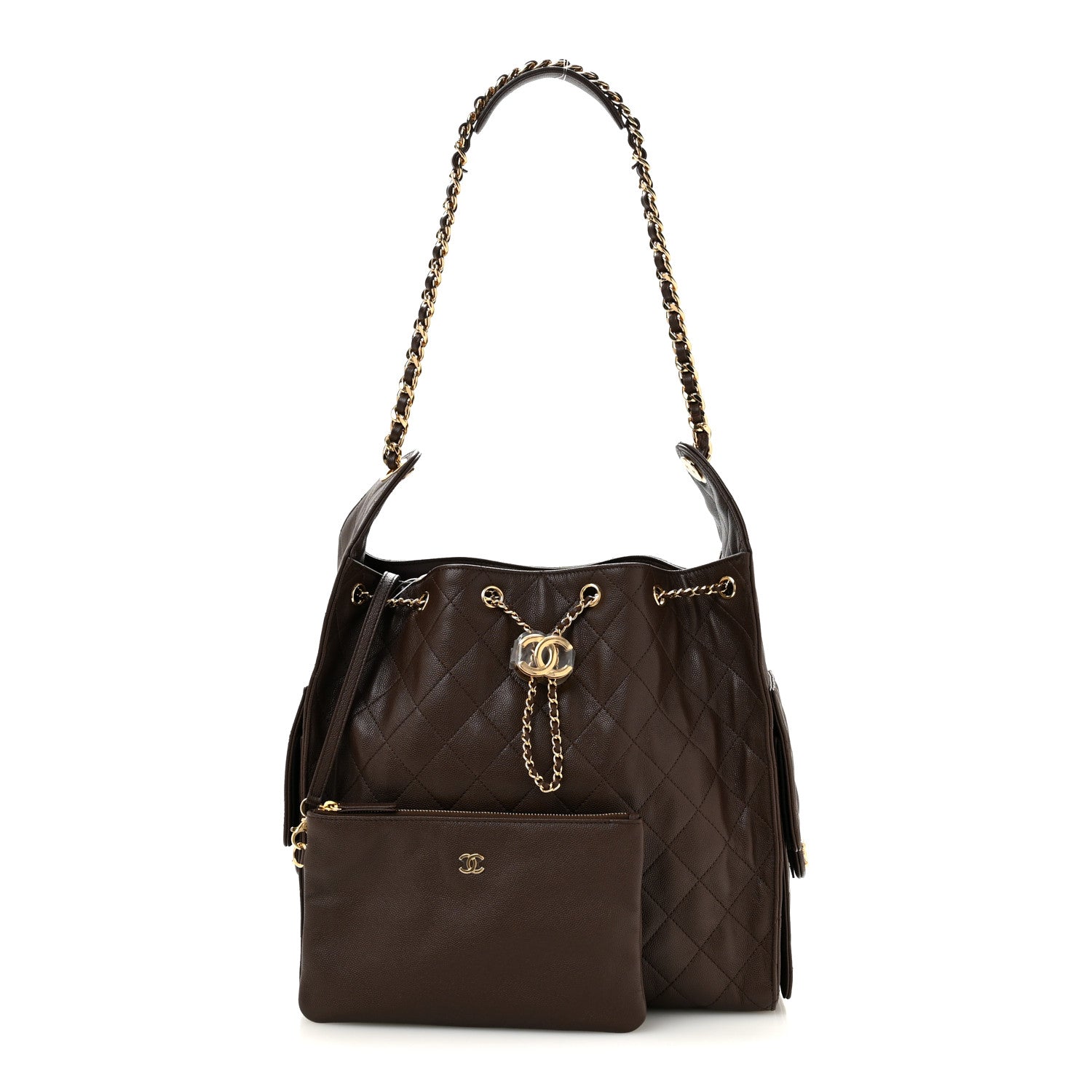 Chanel Caviar Quilted Medium Chanel 25 Handbag Dark Brown 2 of 9