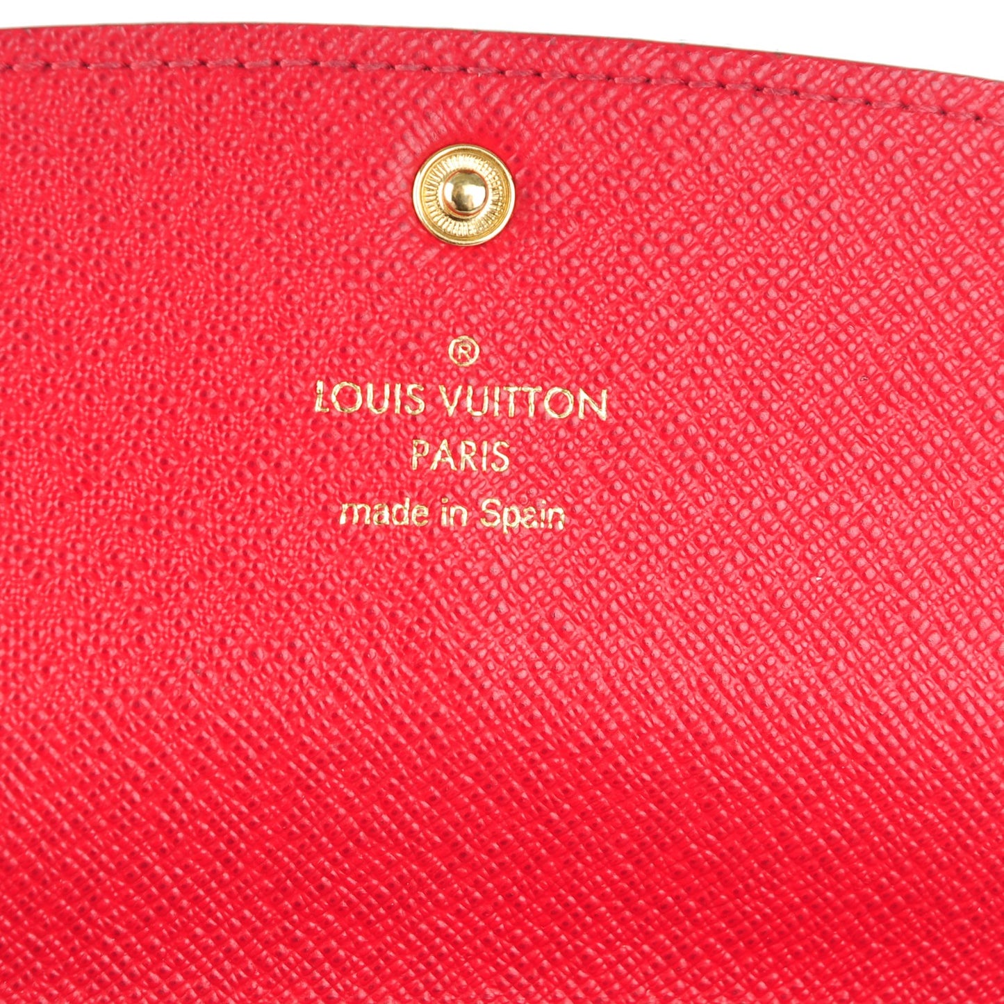 Damier Ebene Emilie Wallet Red