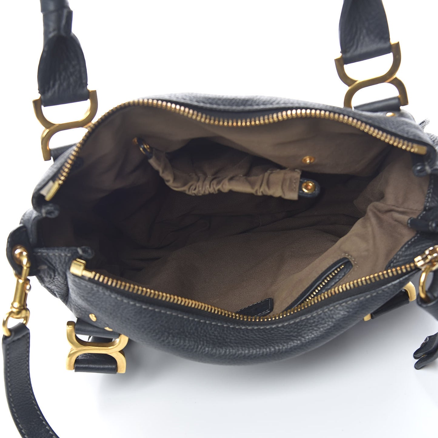 Calfskin Medium Marcie Satchel Black