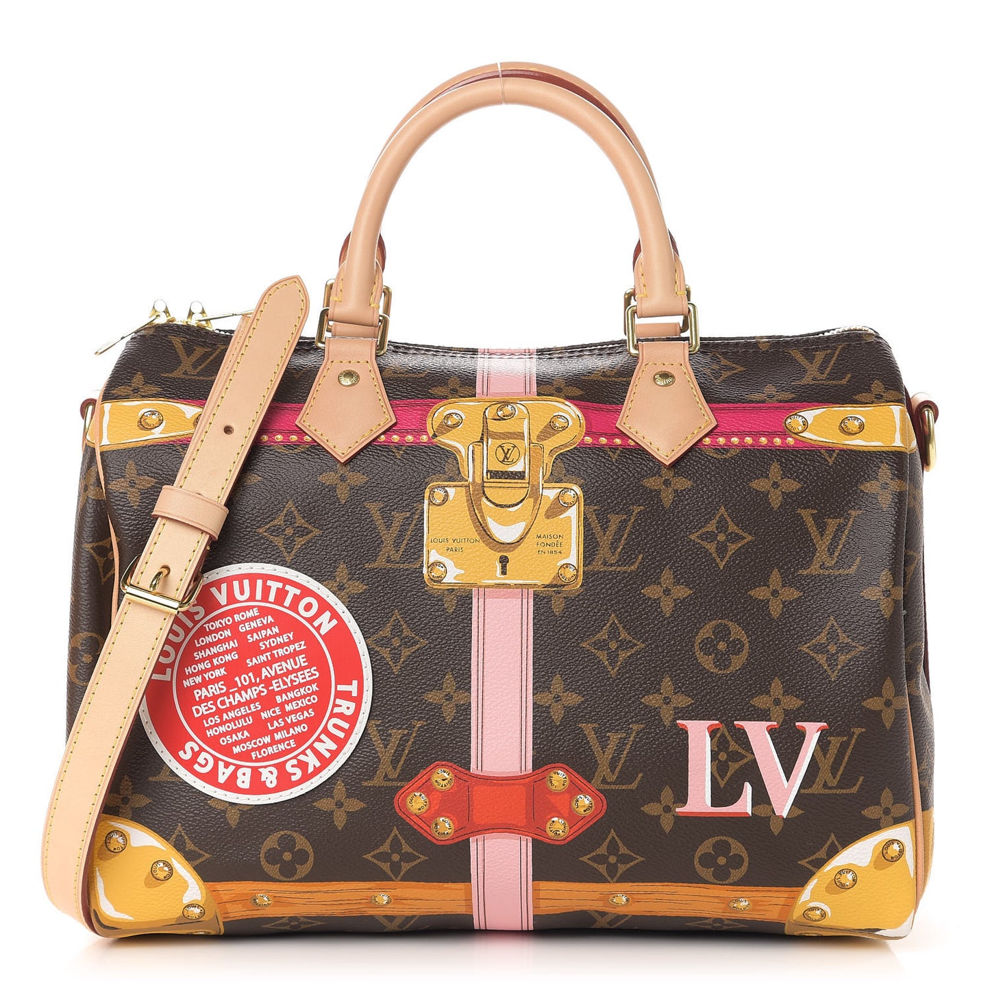 Monogram Summer Trunks Speedy Bandouliere 30