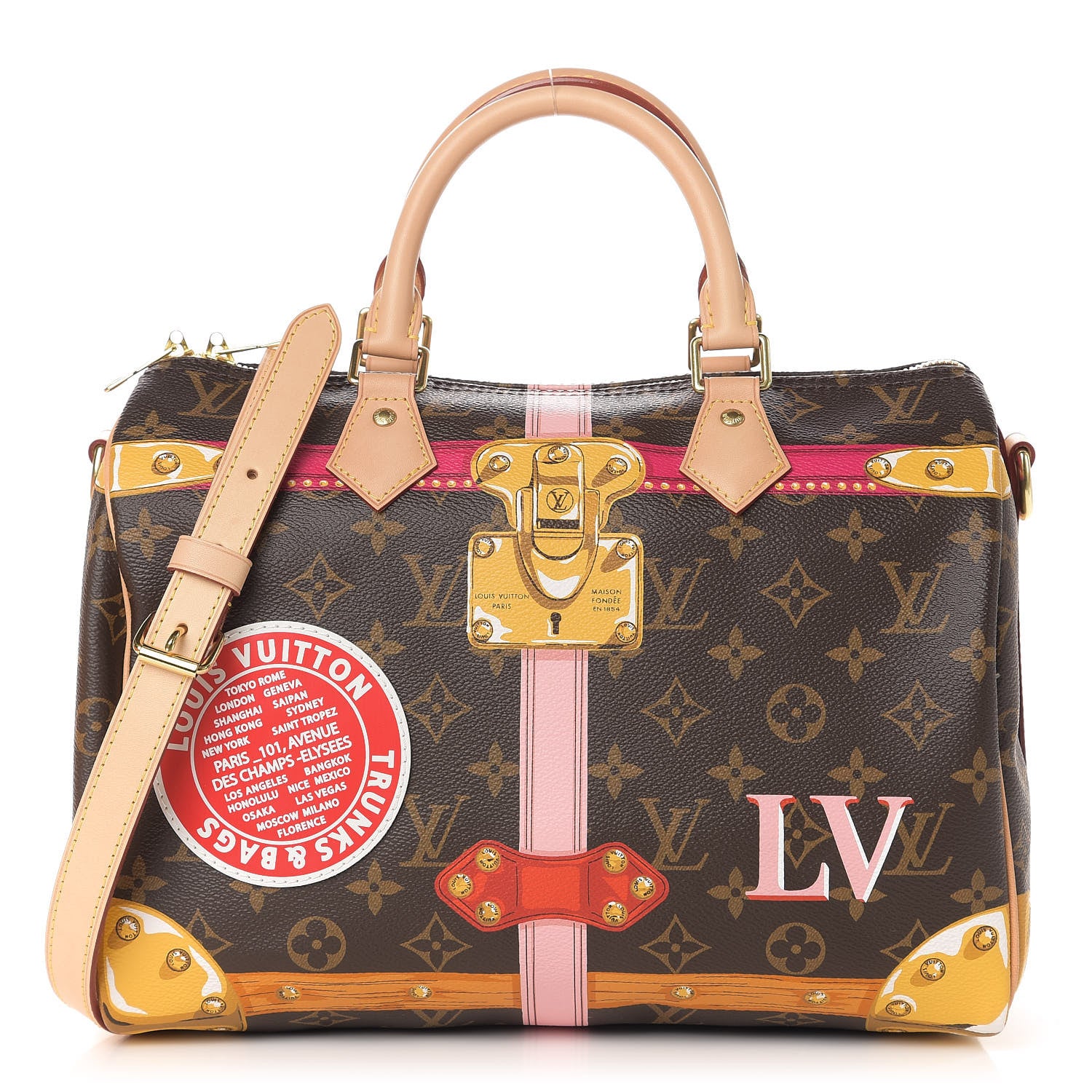 Louis Vuitton Monogram Summer Trunks Speedy Bandouliere 30 1 of 13