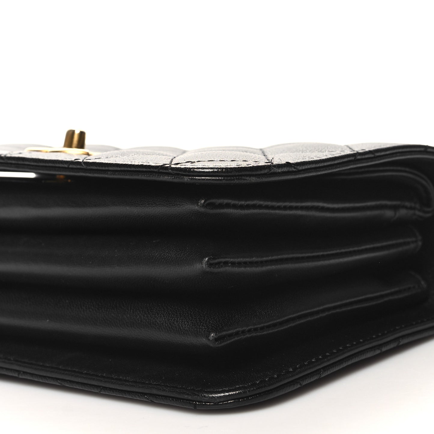 Caviar Quilted Mini Top Handle Flap Black