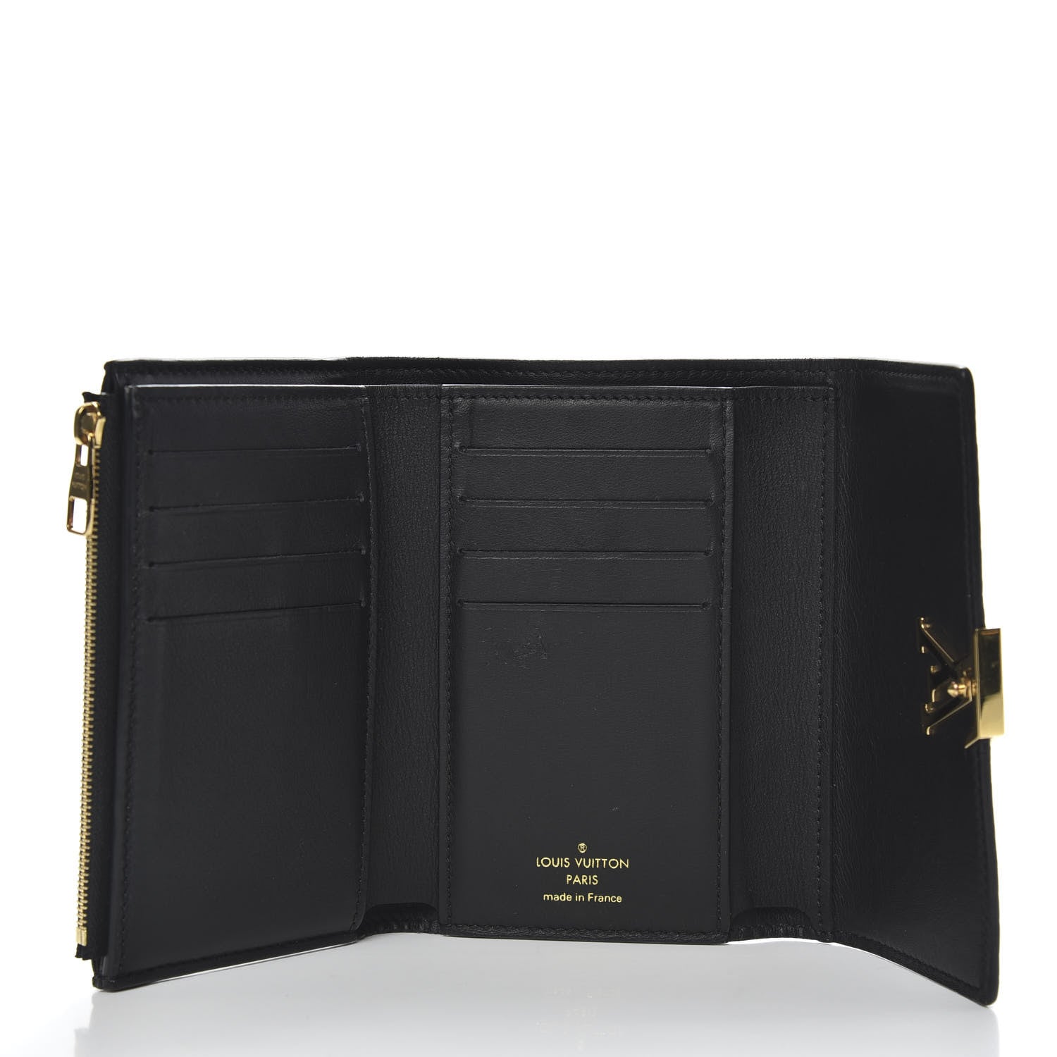 Louis Vuitton Taurillon Perforated Capucines Compact Wallet Black 5 of 11