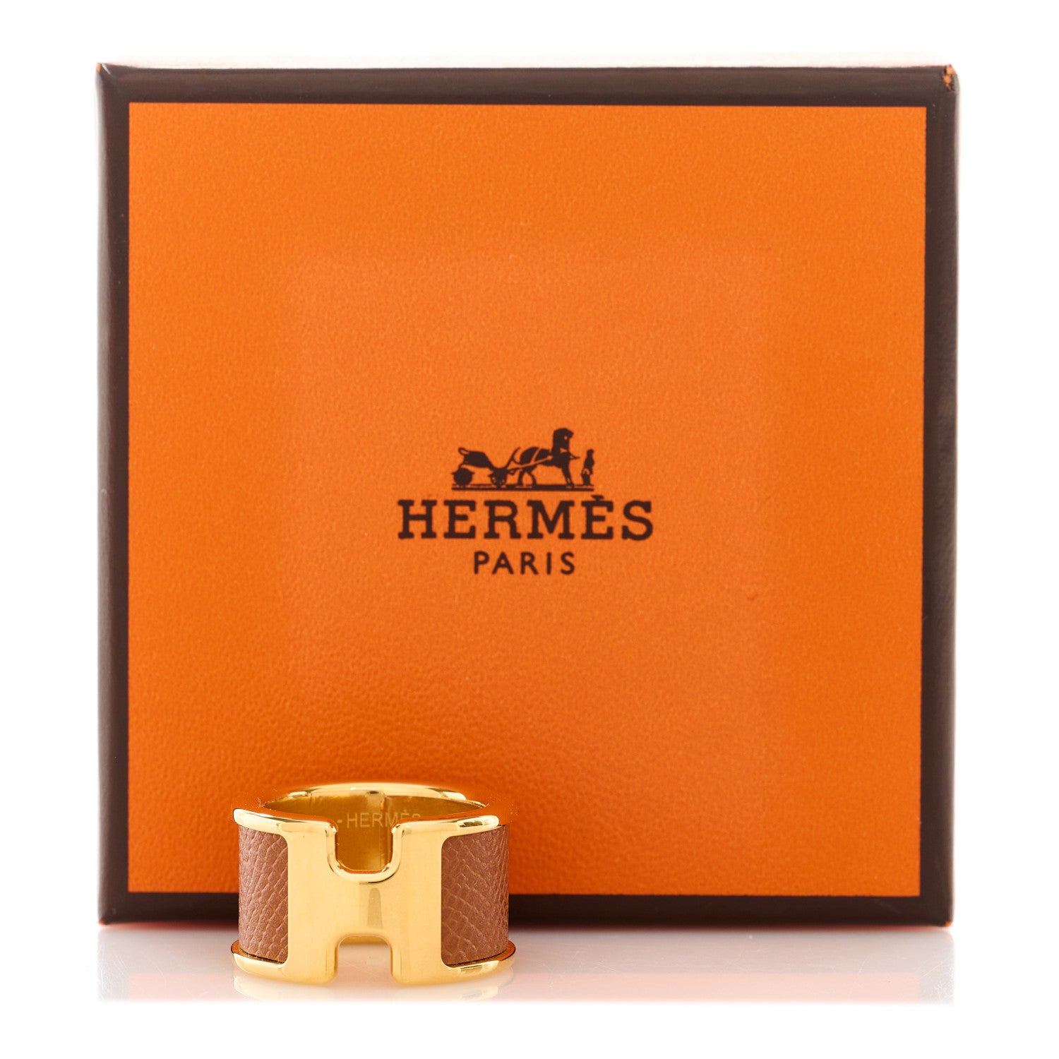 Hermes Madame Calfskin Large Olympe Ring S Gold 5 of 5