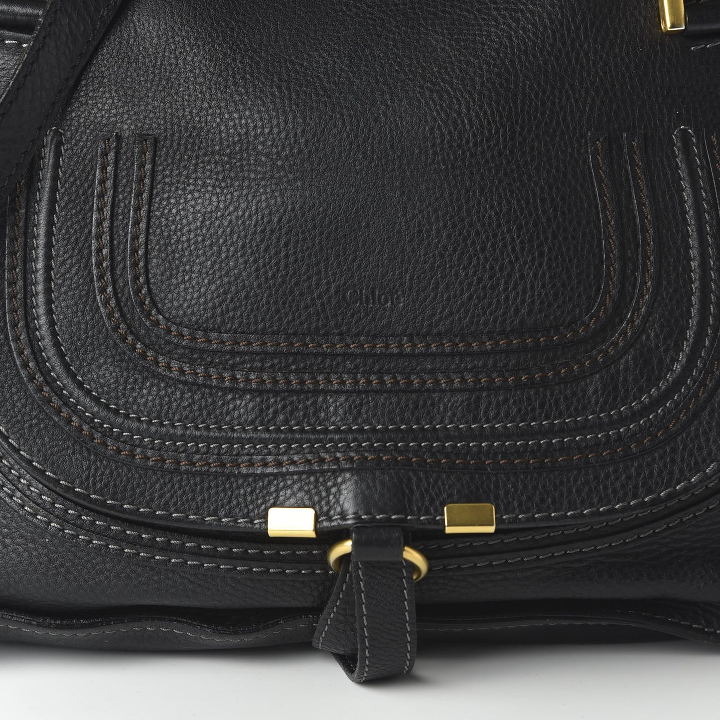 Calfskin Medium Marcie Satchel Black