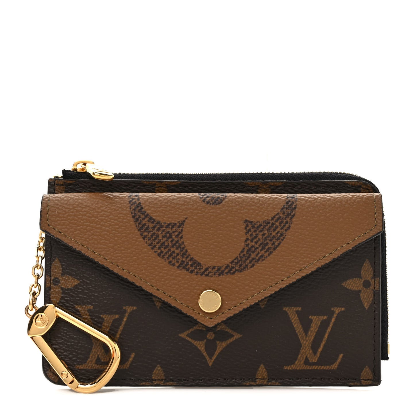 Reverse Monogram Recto Verso Card Holder Brown