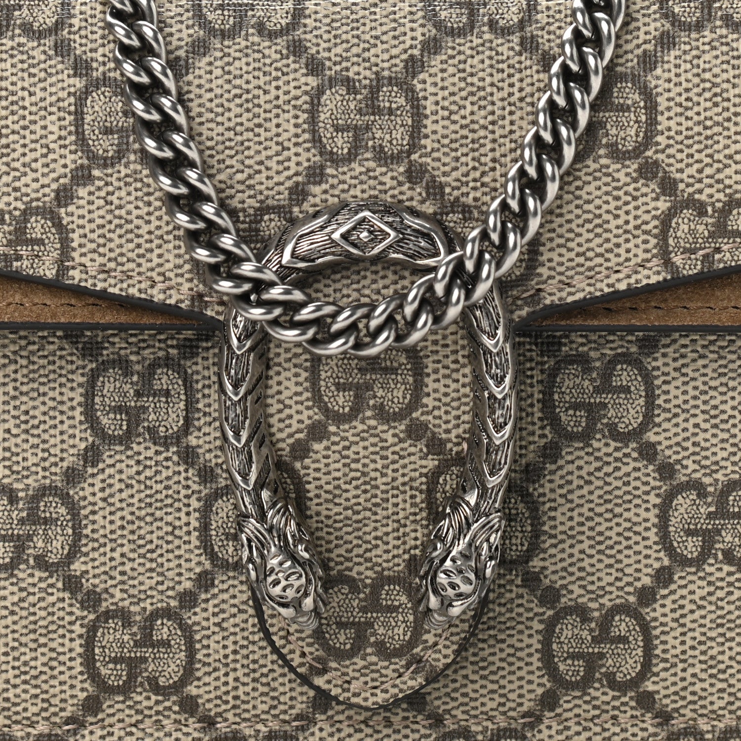 Gucci GG Supreme Monogram Super Mini Dionysus Shoulder Bag Taupe 7 of 10