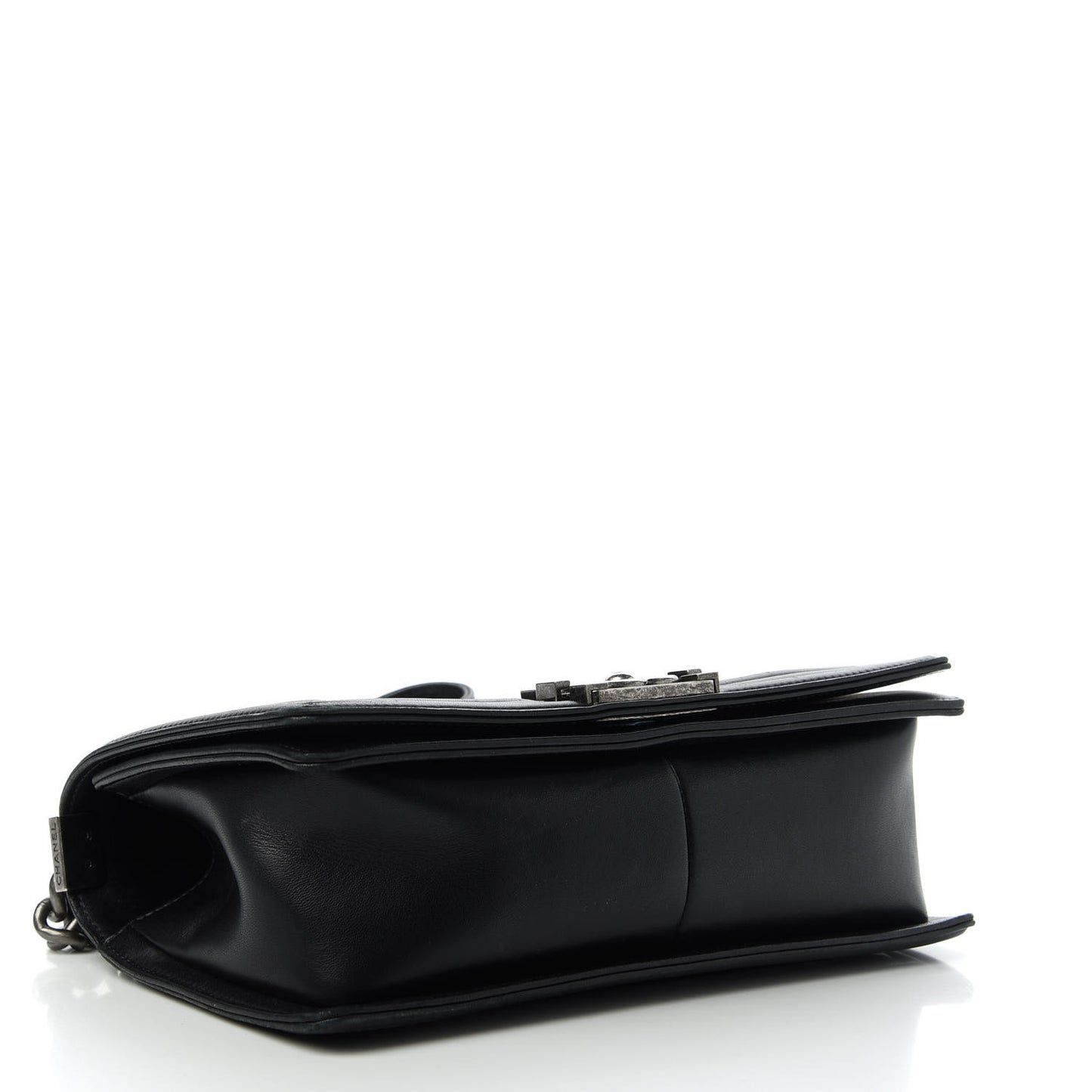 Lambskin Quilted Medium Boy Flap Black
