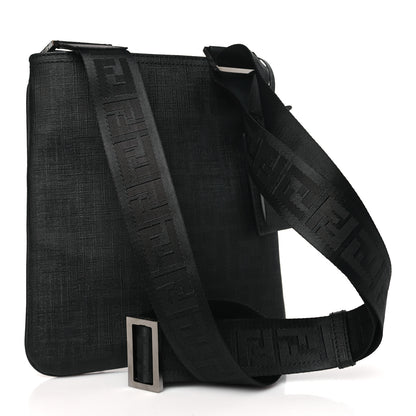 Fendi Zucca Spalmati Messenger Bag Black 3 of 10