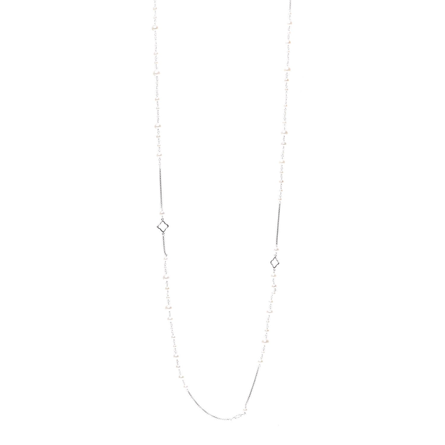 David Yurman Sterling Silver Pearl 7.5mm Bijoux Chain Necklace 1 of 5